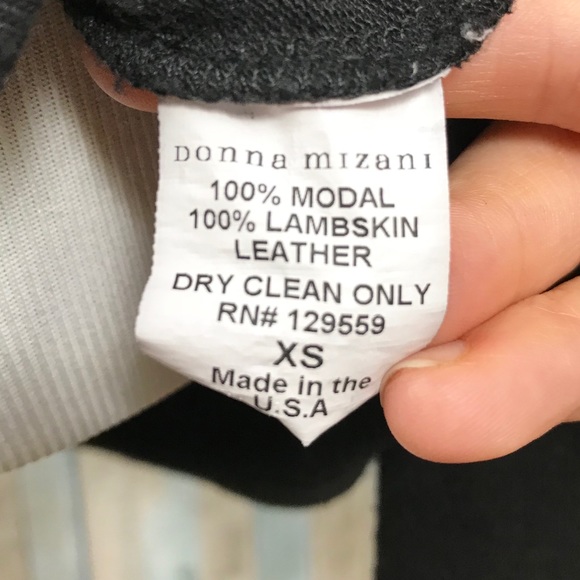 Donna Mizani XS Knit Leather Trim Sweater Top - Picture 7 of 8